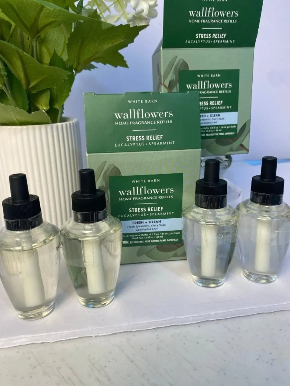 Bath & Body Works Aromatherapy “Eucalyptus & Spearmint” 4 New Wallflowers